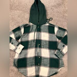 American Eagle Flannel Hoodie
